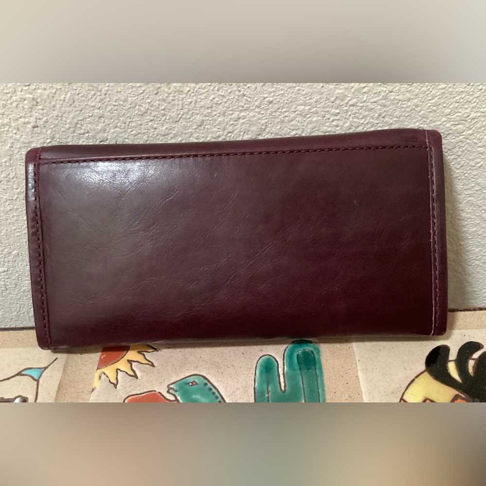 RARE Frye (Deborah) Studded Handbag with Wallet, Dusty Wine - Picture 14 of 16